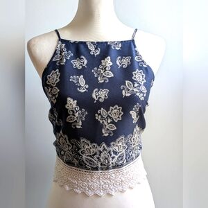 EUC...Abercrombie & Fitch Tie Back High Neck Halter Top Size M